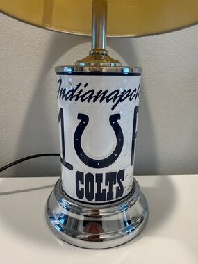 Indianapolis Colts Table Lamp - White and Blue